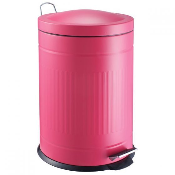 cubo pedal retro rosa